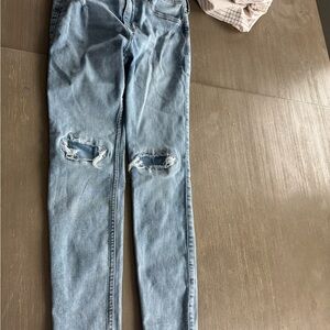 Stylish Light Blue Distressed Jeans